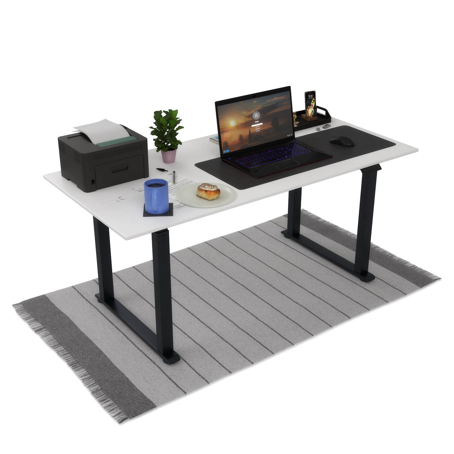 White Desktop 160x60cm 1